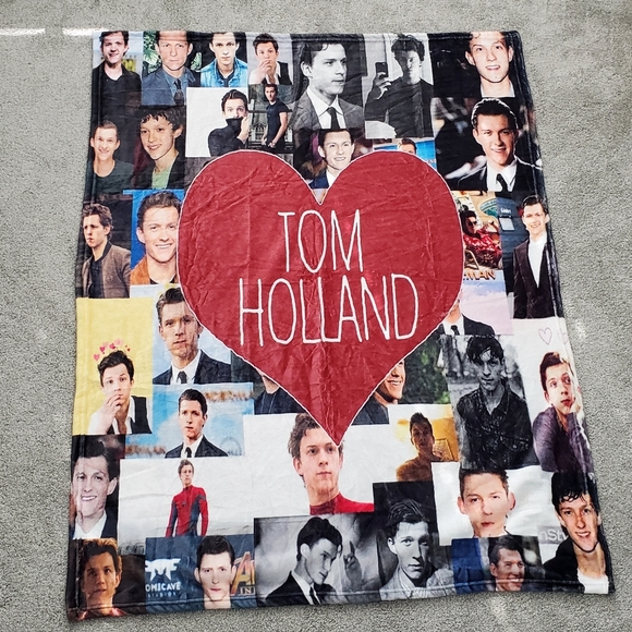 Other - Tom Holland Love Appreciation Collage Fleece Throw Blanket NWOT
